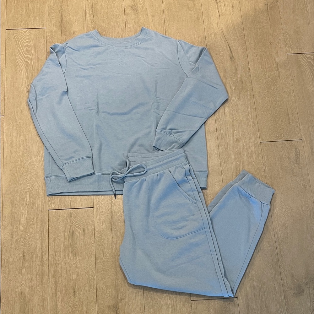 stars above Light Blue Cozy Sweatshirt & Jogger Set